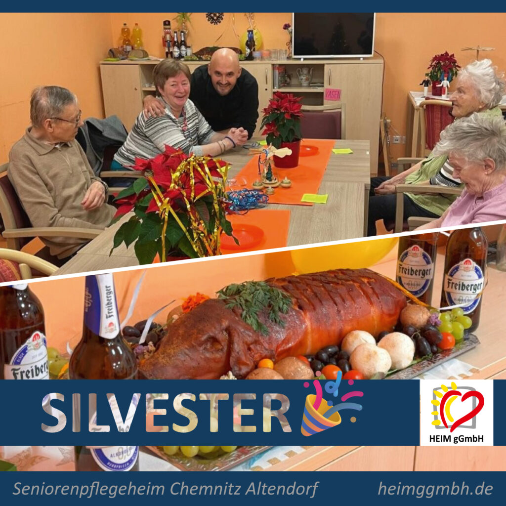 Seniorenpflegeheim Altendorf der HEIM gGmbH in Chemnitz - auch hier wurde gut gelaunt Silvester und er Start ins neue Jahr 2026 gefeiert