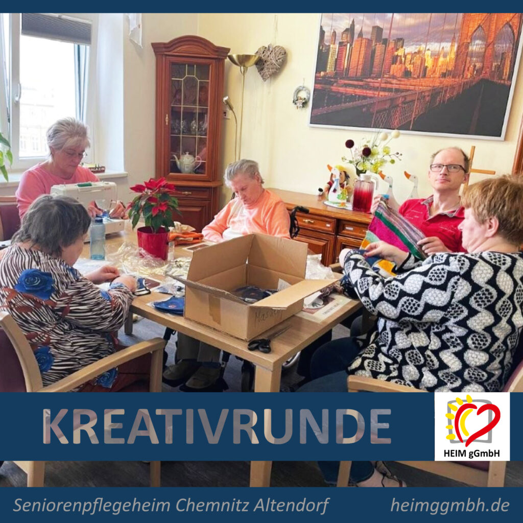 Kreativrunde im Seniorenpflegeheim Chemnitz Altendorf