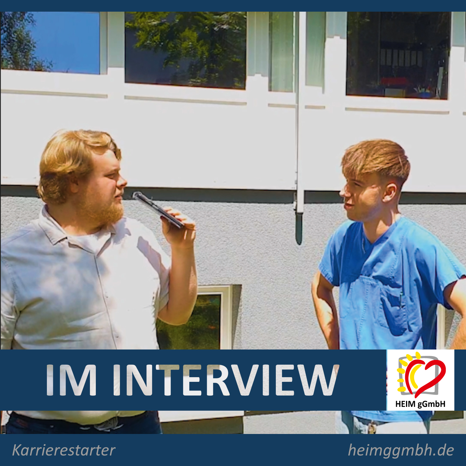 Unsere Auszubildenden bei der HEIM gGmbH im Kurzinterview. Heute: Lukas - Karrierestarter udn die HEIM als attraktiver Arbeitgeber