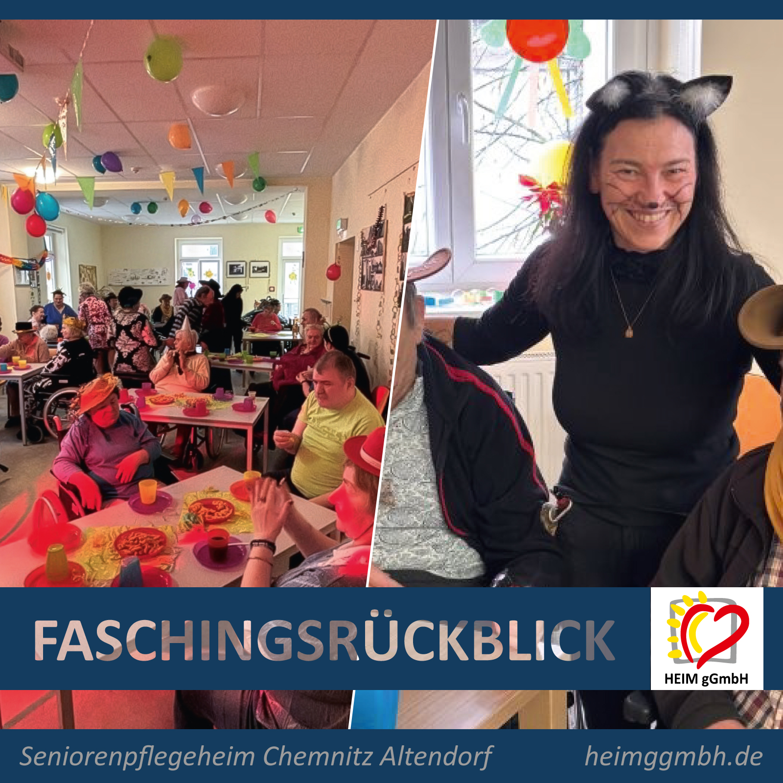 Seniorenpflegeheim Chemnitz Altendorf der HEIM gGmbH - Fürs Feiern ist man nie zu alt - Schöner Faschingsrückblick