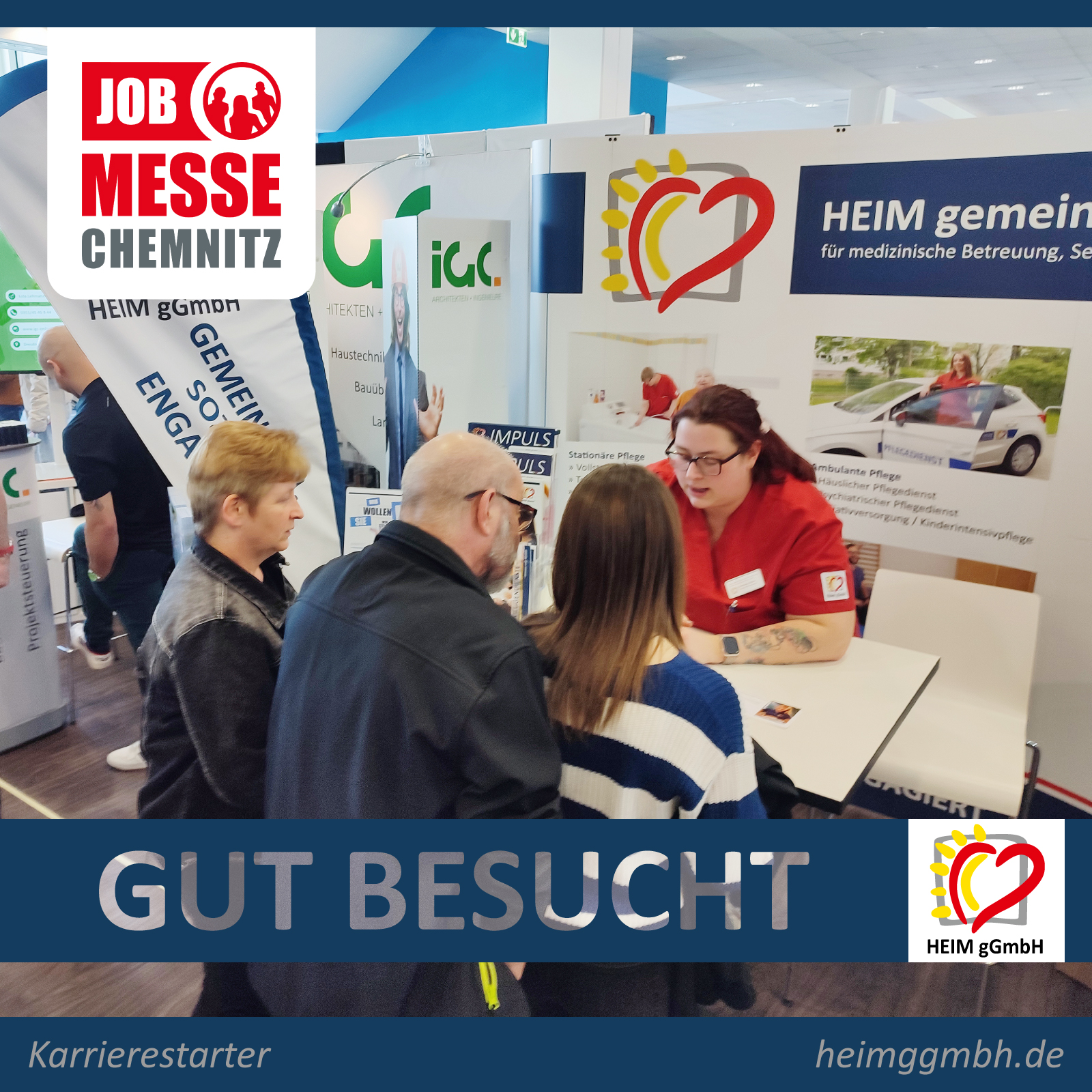 Jobmesse Chemnitz im März 2026 – Sechs Stunden voller interessanter Gespräche für unser Team der HEIM gGmbH Chemnitz
