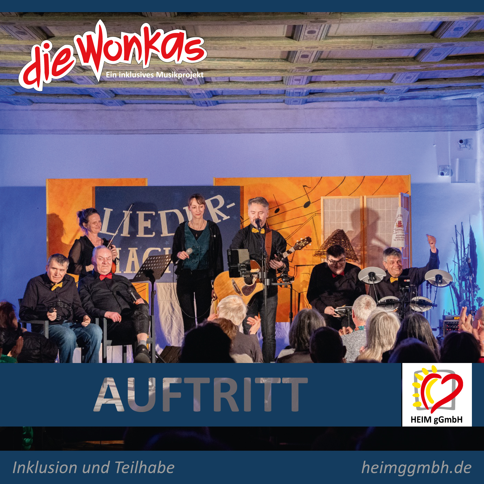 Die inklusive Band „die Wonkas“ aus den Wohnstätten der HEIM gGmbH aus Chemnitz bei der Zschopauer Liedernacht