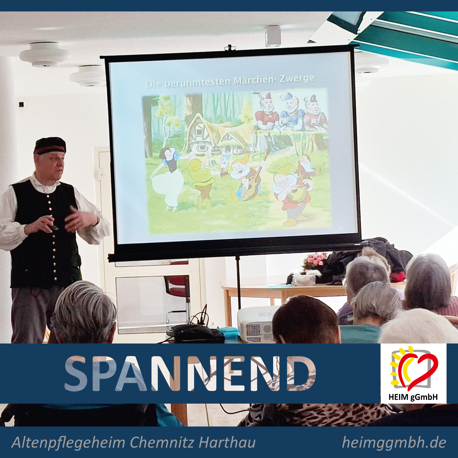 Altenpflegeheim Chemnitz Harthau der HEIM gGmbH - Spannende Vorträge zu nicht alltäglichen Themen mit Korporal Stange