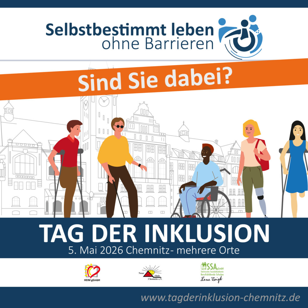 Tag der Inklusion Chemnitz am 5. Mai 2026 – Aktivitätsübersicht der Aktivitäten im Sinne von Inklusion und Teilhabe