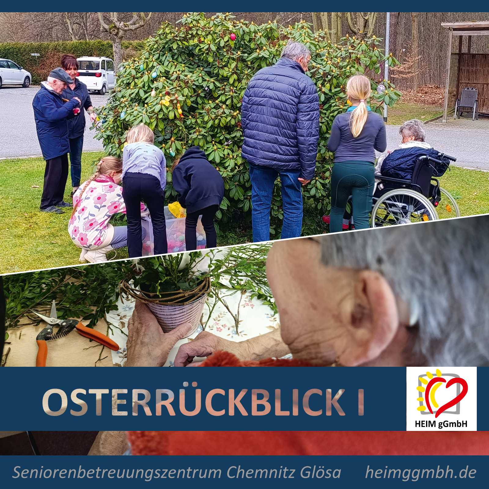 Generationenübergreifende Freude zu Ostern im Seniorenbetreuungszentrum Chemnitz Glösa der HEIM gGmbH - Schön