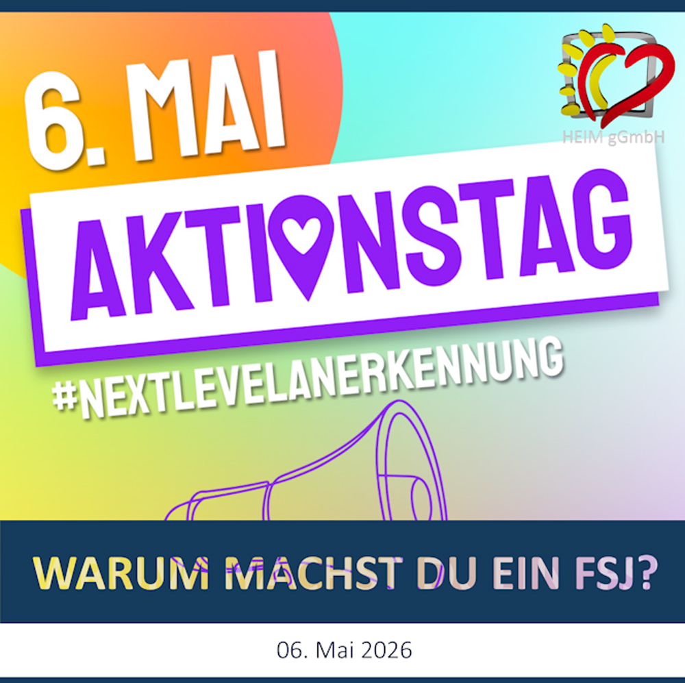Freiwilligendienste der HEIM gGmbH in Chemnitz - Aufmerksamkeit für die Freiwilligendienste und die entsprechende Anerkennung