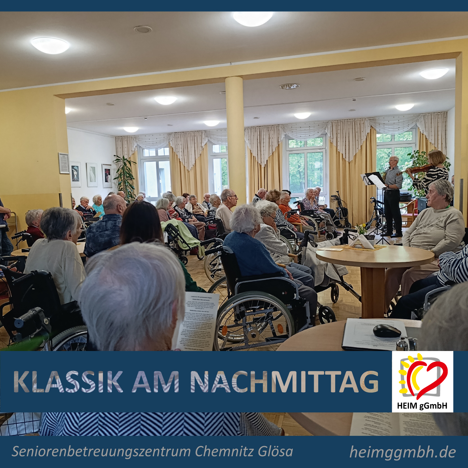 Seniorenbetreuungszentrum Chemnitz Glösa der HEIM gGmbH - Klassik Nachmittag mit Brahms, Schumann, Haydn, Lortzing und vielen anderen