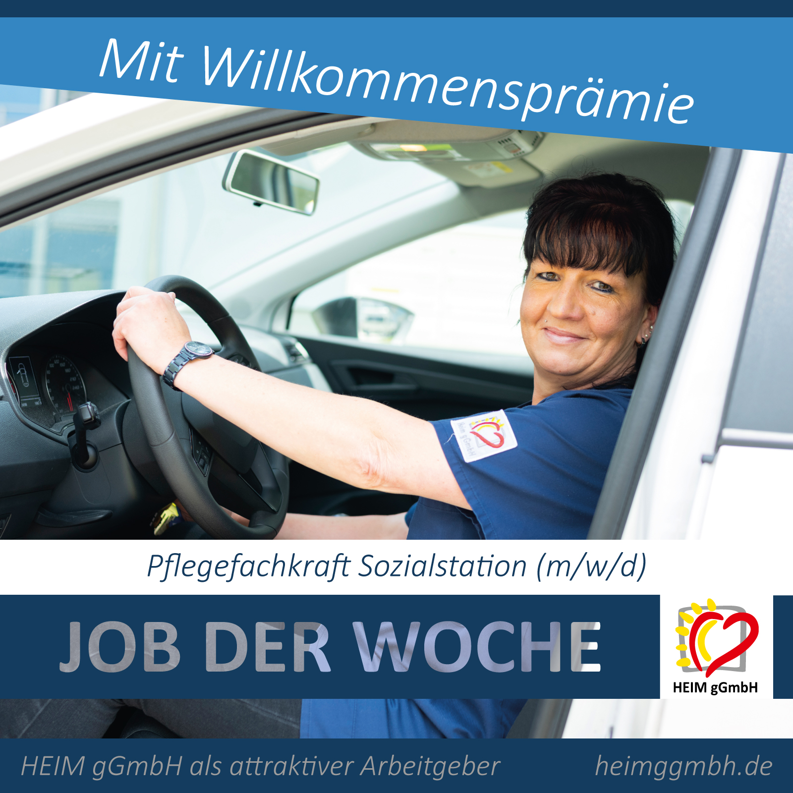 JOB DER WOCHE – Pflegefach­kraft (w/m/d) für die Sozialstation Ost der HEIM gGmbH in Chemnitz - mit Willkommensprämie