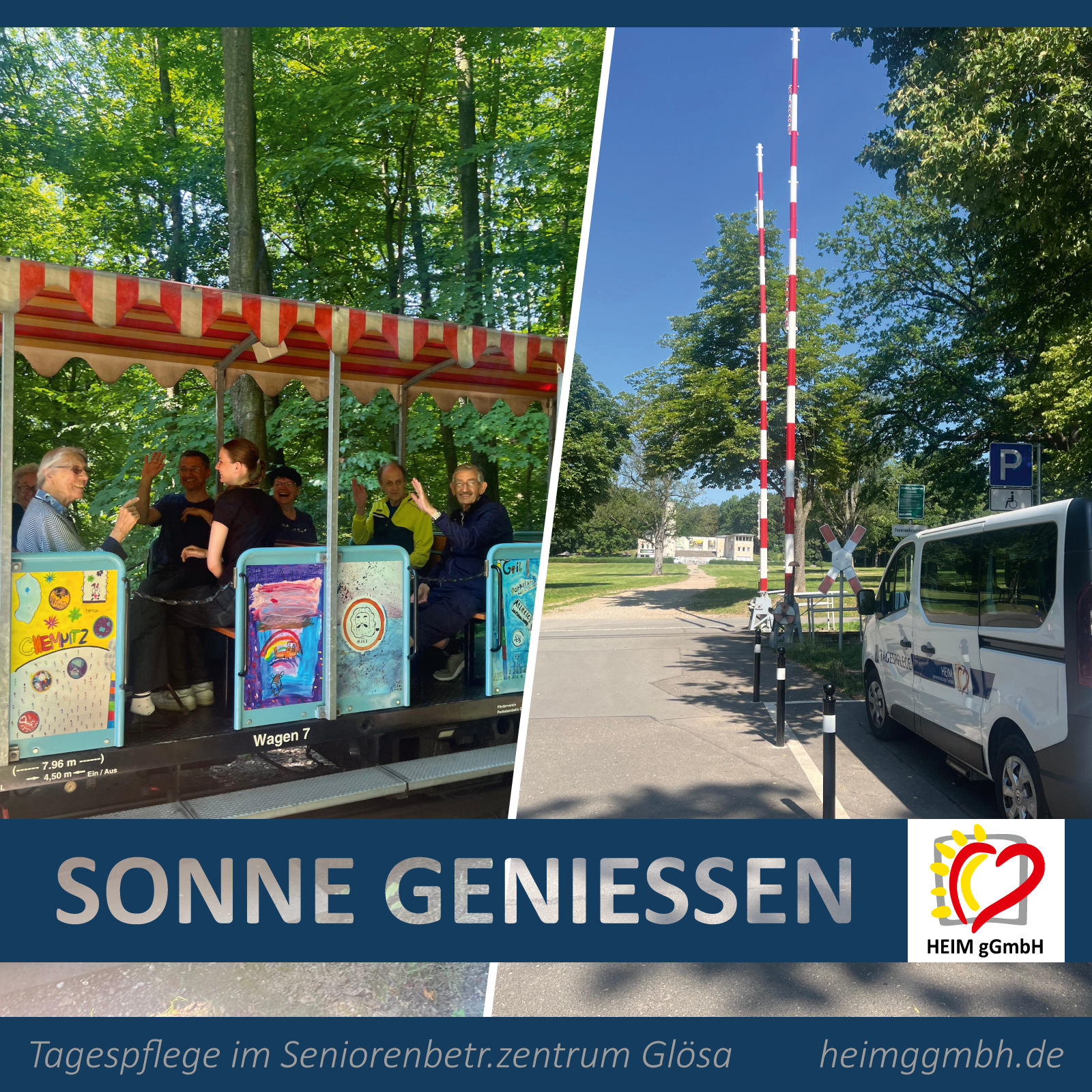 Tagespflege des Seniorenbetreuungszentrums Chemnitz Glösa der HEIM gGmbH - Sommerlicher Ausflug in den Küchwald